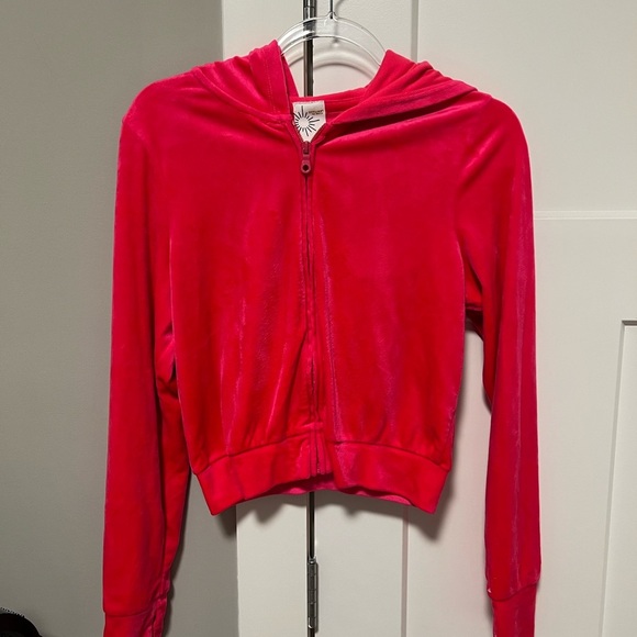 aerie Jackets & Blazers - Aerie Bright Pink Zip-Up Jacket